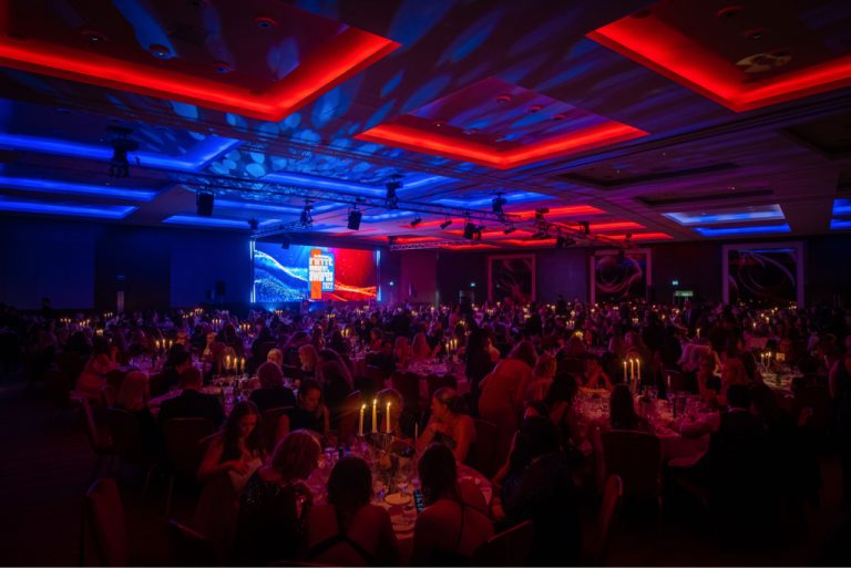 Compass Associates - NMT Nursery Awards 2023 (awards ceremony 2022 - tables of attendees facing the stage)
